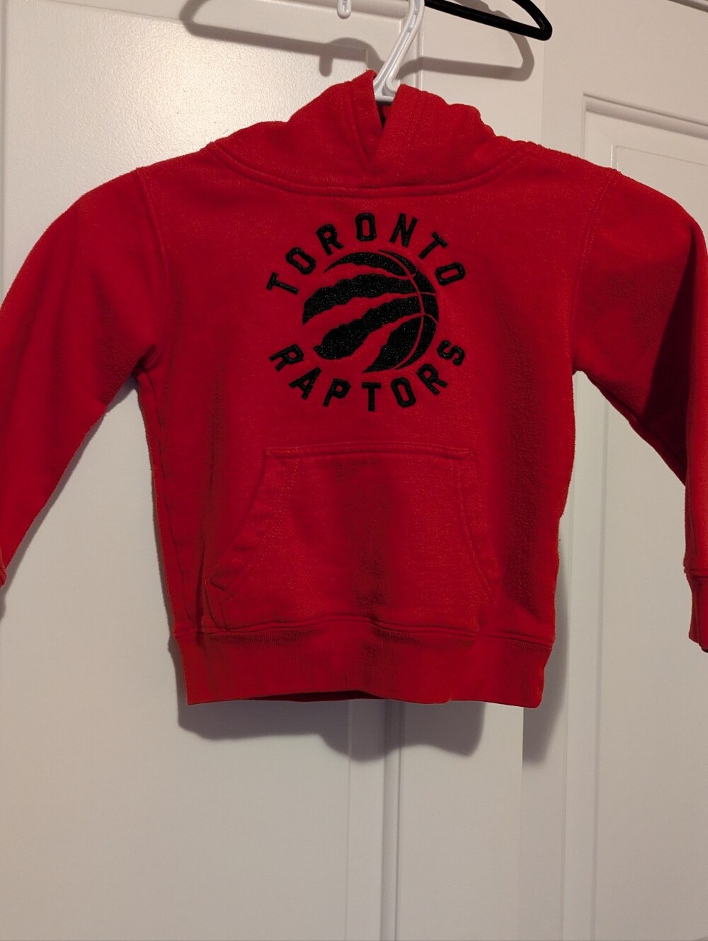 NBA Toronto Raptors Red Kids Hoodie with Black Logo
